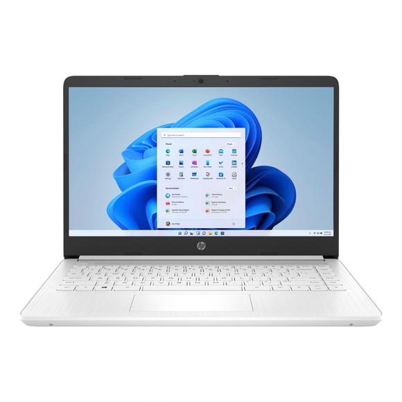 HP Computer- 14" Laptop- Intel Celeron- 4GB Memory - 64GB eMMC - Snowflake White - Picture 1 of 4